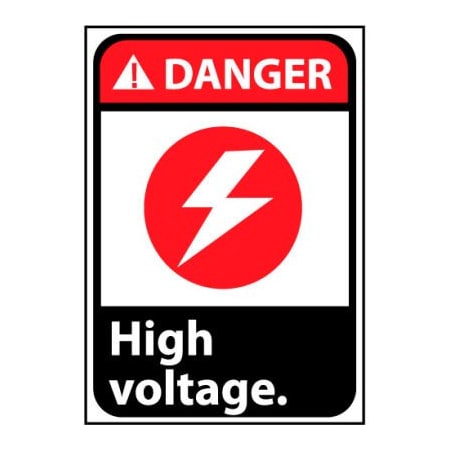 National Marker Co Danger Sign 14x10 Aluminum - High Voltage DGA10AB